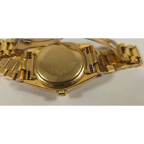 219A - Rolex Oyster Perpetual Day-Date, an 18K gold automatic gentleman's wristwatch, c. 1982, model 18038,... 