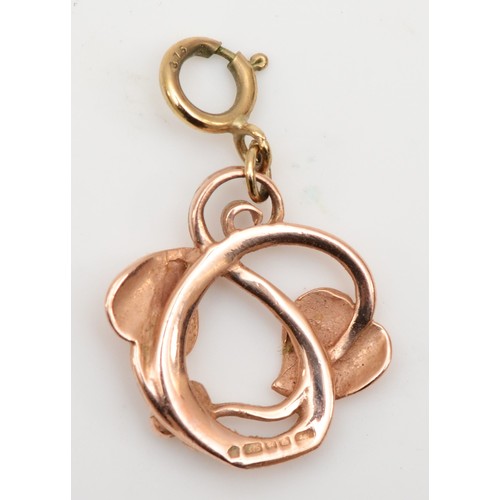 399 - Clogau, a 9ct Welsh rose gold Tree of Life pendant, 13mm, 0.9gm