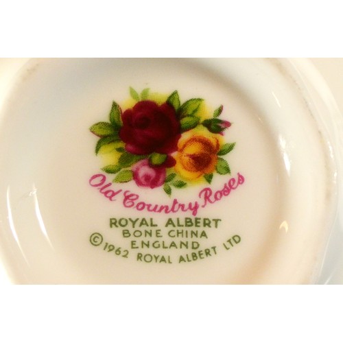 211 - Four boxes of assorted Royal Albert bone china dinnerwares  to include Old Country Roses, Sweet Pea ... 