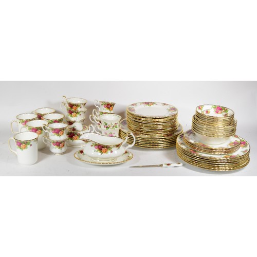 211 - Four boxes of assorted Royal Albert bone china dinnerwares  to include Old Country Roses, Sweet Pea ... 