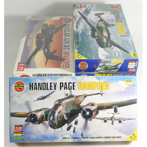 100 - Airfix, eight plastic 1:72 kits of aviation models, 04001, 05031, 05015, 04034, 04011, 05011, 04027 ... 