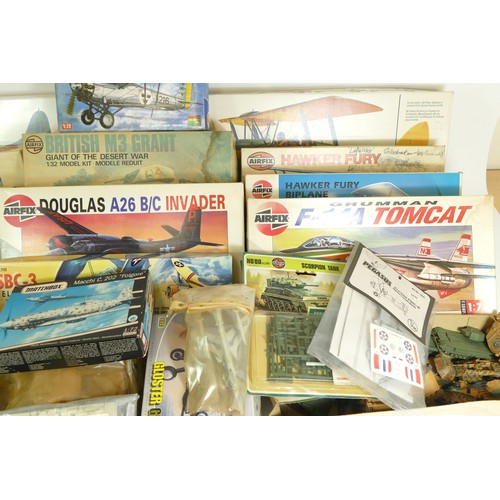 159 - Matchbox, two plastic 1:32 kits of aviation models, Tiger Moth DH-82A/C, 40505, a Douglas Dauntless,... 