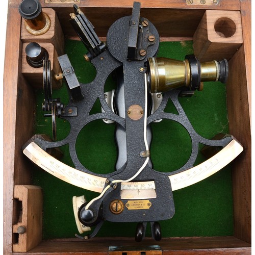 170 - A WWII era Husun sextant by Henry Hughes & Son Ltd, made for J. Morton & Co., Glasgow, numbered 2513... 