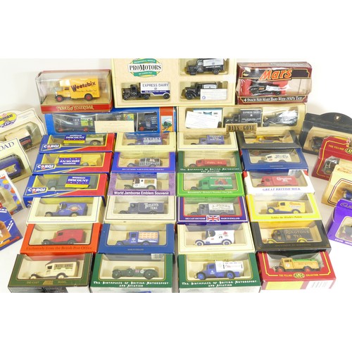 181 - LLedo and Corgi, a large collection of approximately 40 diecast commercial vehicles to include Mars,... 