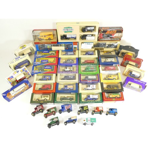 181 - LLedo and Corgi, a large collection of approximately 40 diecast commercial vehicles to include Mars,... 