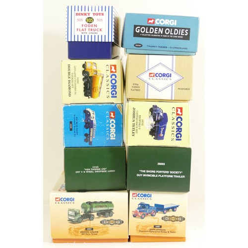 189 - Corgi, nine boxed die-cast models to include a Golden oldies Slumberland van, and a Dinky Toys 905 F... 