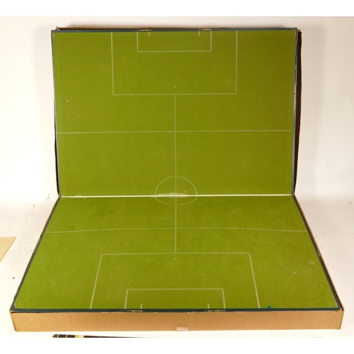 201 - A vintage boxed 'Super Striker' tabletop five-a-side football game, with a 'Wembley' football board ... 