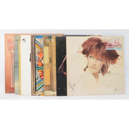 256 - A collection of ten vinyl LPs to include artists such as Ian Drury, Bob Dylan & Kiki Dee (10)