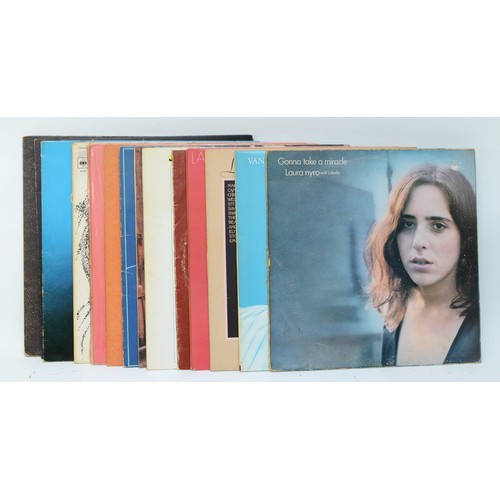 268 - A collection of fifteen vinyl LPs to include artists such as Van Morrison, Finn MacCuill & Laura Nyr... 