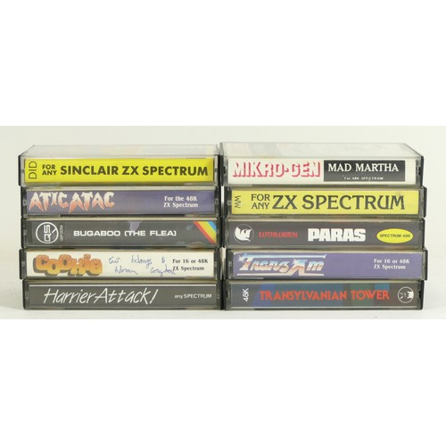 290 - Ten Spectrum 16/48k cassette games, in cases with inlay.
Please see additional picture for individua... 