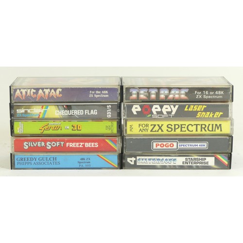 291 - Ten Spectrum 16/48k cassette games, in cases with inlay.
Please see additional picture for individua... 