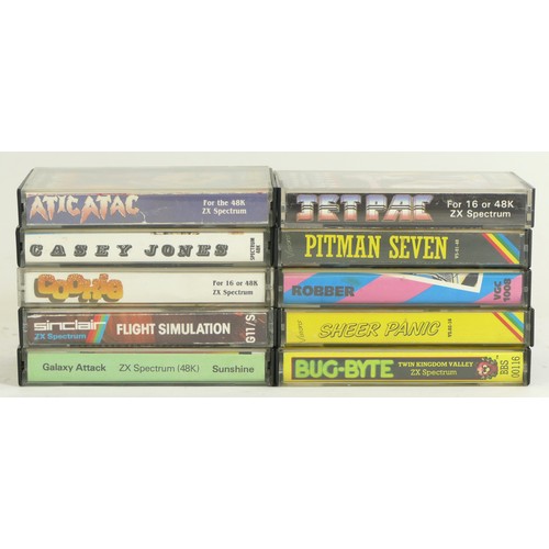 292 - Ten Spectrum 16/48k cassette games, in cases with inlay.
Please see additional picture for individua... 