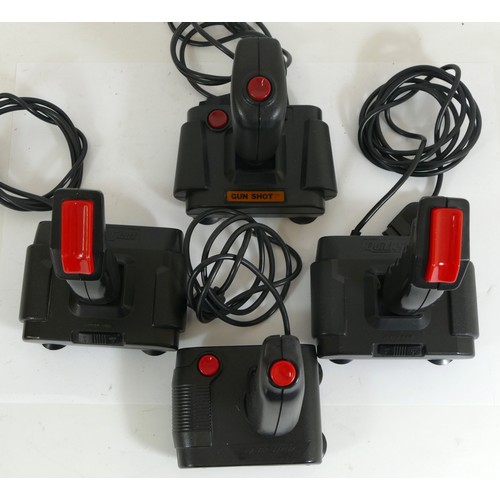 299 - Four computer joysticks for 8 bit machines, to include QuickShot, Archer, and Gum Shot. (4)

Sold on... 