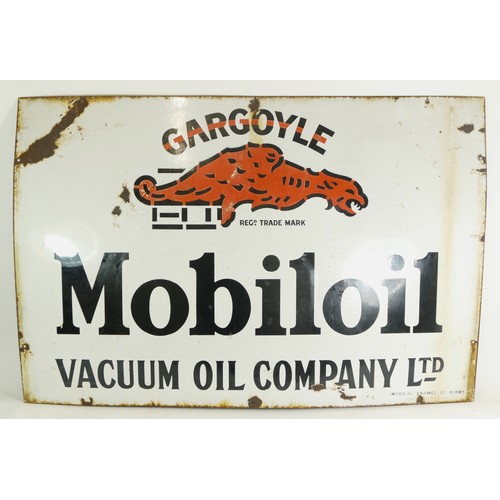 326 - Gargoyle, Mobiloil, a single sided vitreous enamel advertising sign, 115 x 77cm