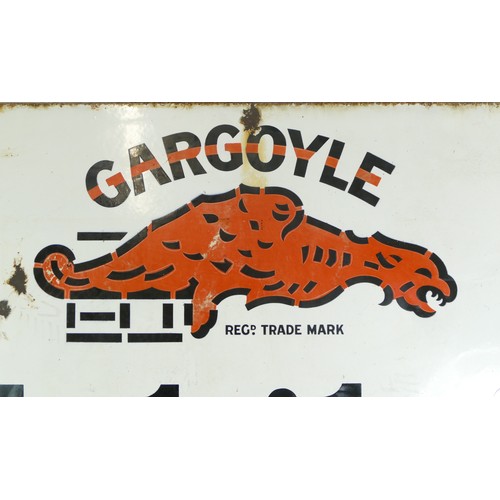 326 - Gargoyle, Mobiloil, a single sided vitreous enamel advertising sign, 115 x 77cm