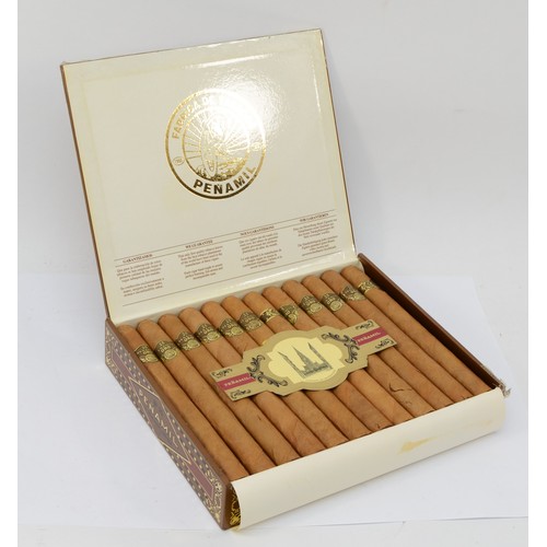 336 - Penamil Ora No25; opened box of twenty five cigars (24 cigars present) manufactured by Cotabex in th... 