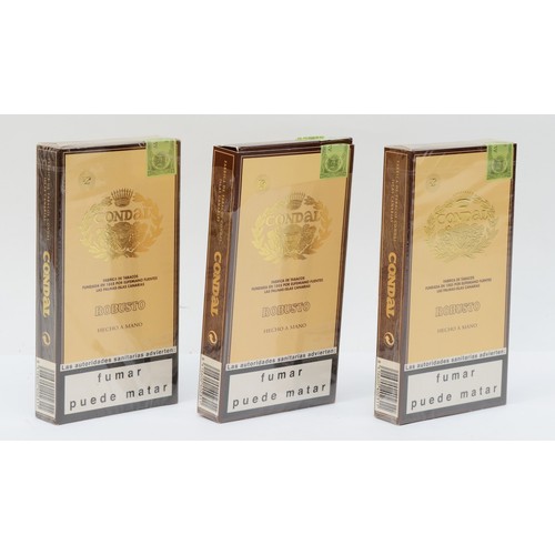 339 - Condal Robusto; three packets (two sealed) of four cigars, each cigar cello wrapped, 16cm long. (3)