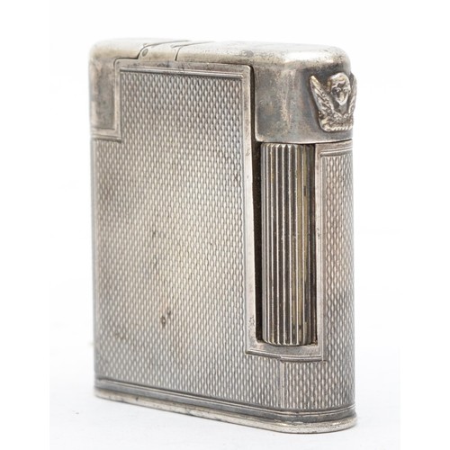 384 - A silver-plated 'The Charles' petrol pocket lighter, c. 1950, stamped 'The Charles Lighter', MADE IN... 