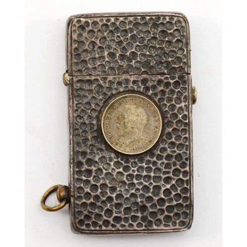 400 - An Orlik silver petrol lighter, the base engraved HALLMARKED SILVER ORLIK 1911, with hammered body a... 