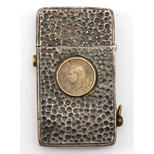 400 - An Orlik silver petrol lighter, the base engraved HALLMARKED SILVER ORLIK 1911, with hammered body a... 