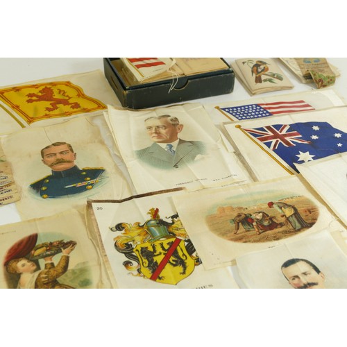 411 - A collection of silk and other cigarette cards, to include Lord Kitchener and President Wilson, toge... 