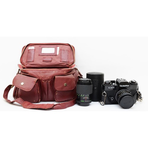 431 - A 1970s Rolleiflex SL35M SLR camera, body stamped 4826422, with planar 50mm lens (1122427) and Rolle... 