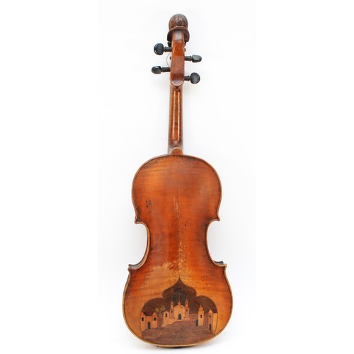 451 - A Victorian carved head violin, possibly by Jean-Baptiste Vuillaume, France, the carved head depicti... 