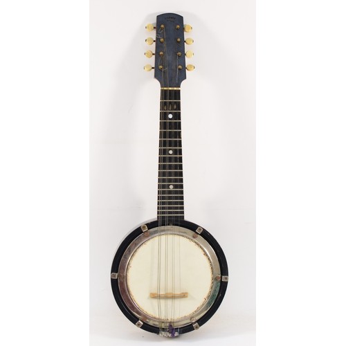 455 - A 20th century Reliance No.XX ebony and ivorine ukulele, 55cm long, in fitted case