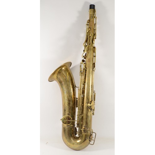 457 - A 20th century brass Eltkhart alto saxophone, with Yamaha mouthpiece, impressed EC 8.1914 111954 119... 