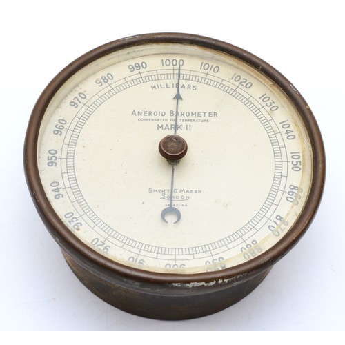 482 - Short & Mason, London, a Mark II aneroid barometer, 13cm