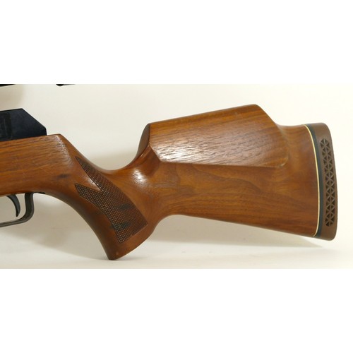 500 - Theoben Rapid England 17/177 .77 air rifle with textured semi-pistol grip, raised cheek piece, sound... 