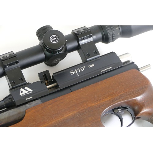 508 - Air Arms England S410F TDR .22 cal bolt action air rifle fitted with Hawke 4-16x50 telescopic sight,... 