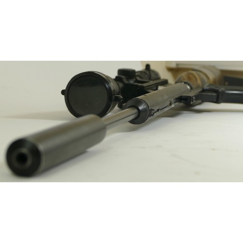 510 - A Gunpower Stealth PCP air rifle, with illuminated etched  telescopic sights 6-24x50, fitted moderat... 
