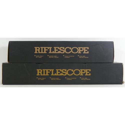 512 - 'Riflescopes' comprising of a Excelvan 6-24x50 AOEG (boxed) together with a Excelvan 3-9x56 EG (boxe... 