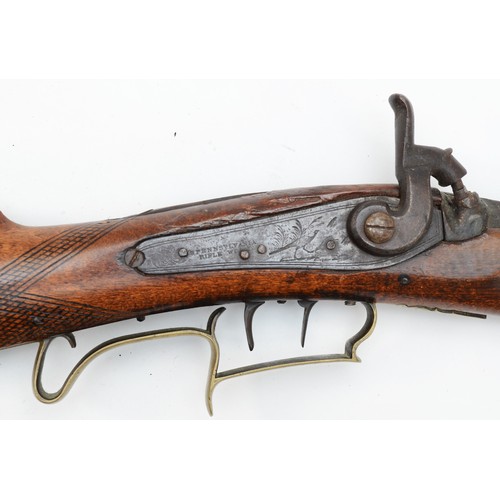 515 - A percussion .54 bore plains rifle by Pennsylvania Rifle Works, with heavy 36 inch octagonal barrel ... 