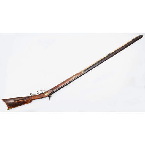 515 - A percussion .54 bore plains rifle by Pennsylvania Rifle Works, with heavy 36 inch octagonal barrel ... 