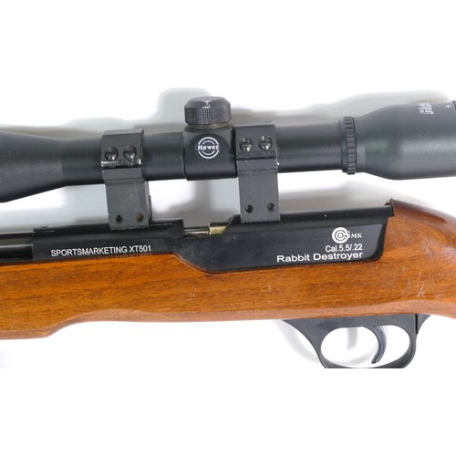 519 - A SMK Sportsmarketing XT501 gas powered air rifle .22 Cal, bolt action, with Hawke scope.

This prod... 