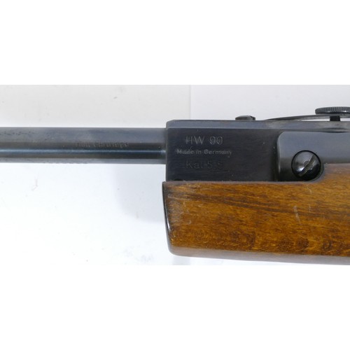 527 - A German Weihrauch, HW90 5.5 KAL air rifle 'Theoben' with Nikko Stirling Silver Crown 4x40 scope, se... 