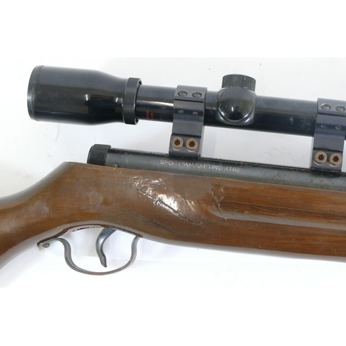 518 - A Sports Marketing XTB2 air rifle, Cal.177 with 4x40 W.A scope, 98cm long.

This product is not for ... 