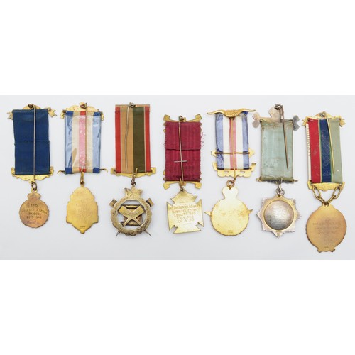 530 - ROAB a silver and enamel Roll of Honour medal, a silver Secretary medal, 73gm and five base medal me... 