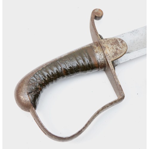 545 - A 1796 pattern Light Cavalry Trooper’s Sabre of regulation type, with curved blade broadening toward... 