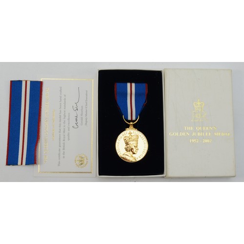 593 - ERII, the Queen's Golden Jubilee Medal, 1952-2002, cased