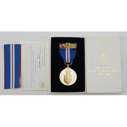 593 - ERII, the Queen's Golden Jubilee Medal, 1952-2002, cased