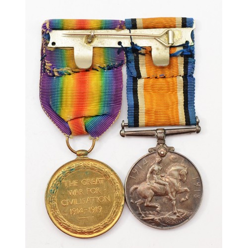 626 - WWI pair, War and Victory, named 10591 Pte A. Rosie, Royal Welsh Fusiliers