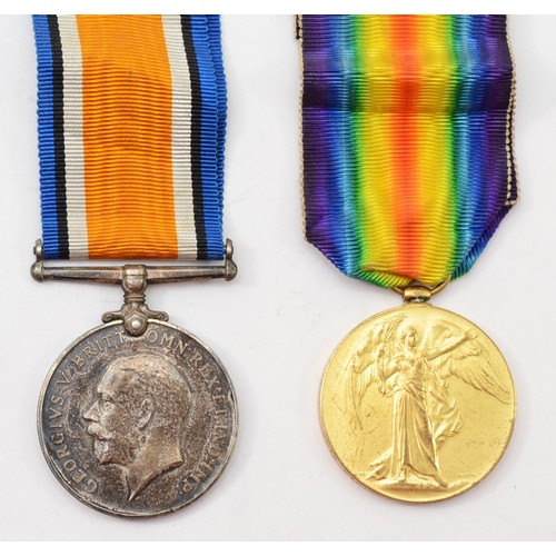 628 - WWI pair, War and Victory, named 6014 Pte J.E. Cannell, 13th London R.