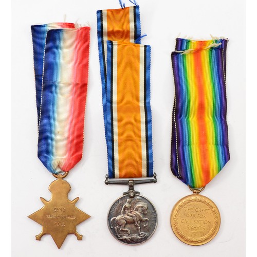 639 - WWI trio, 1914-15 Star, War and Victory, named Gnr A/Sjt L.W. Clarke, RFA RA