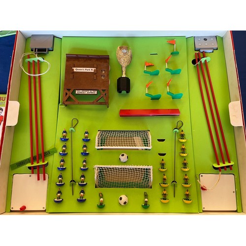 214 - Subbuteo; a boxed World Cup edition football games, complete with accessories.