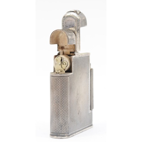 384 - A silver-plated 'The Charles' petrol pocket lighter, c. 1950, stamped 'The Charles Lighter', MADE IN... 