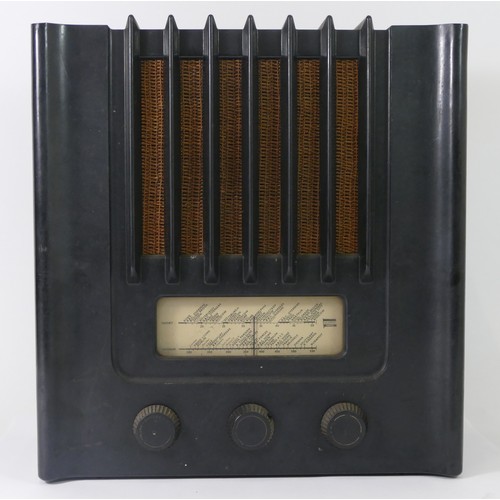 253 - A black Bakelite SAD94s Murphy radio, serial No. 115008, c.1940's, 35 x 32 x 17.5cm.