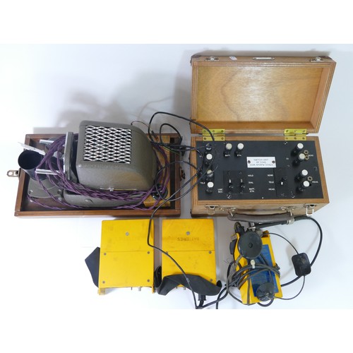 254 - Two BT telephone line testing oscillator No 87E with an amplifier 109G, together with a switch-unit ... 